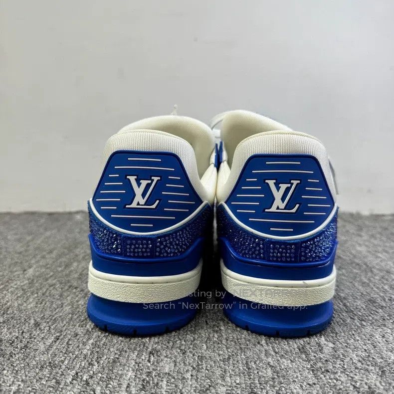 Louis Vuitton Louis Vuitton Blue rhinestone trainer shoes Size US 7.5 / EU 40-41 - 3 Thumbnail