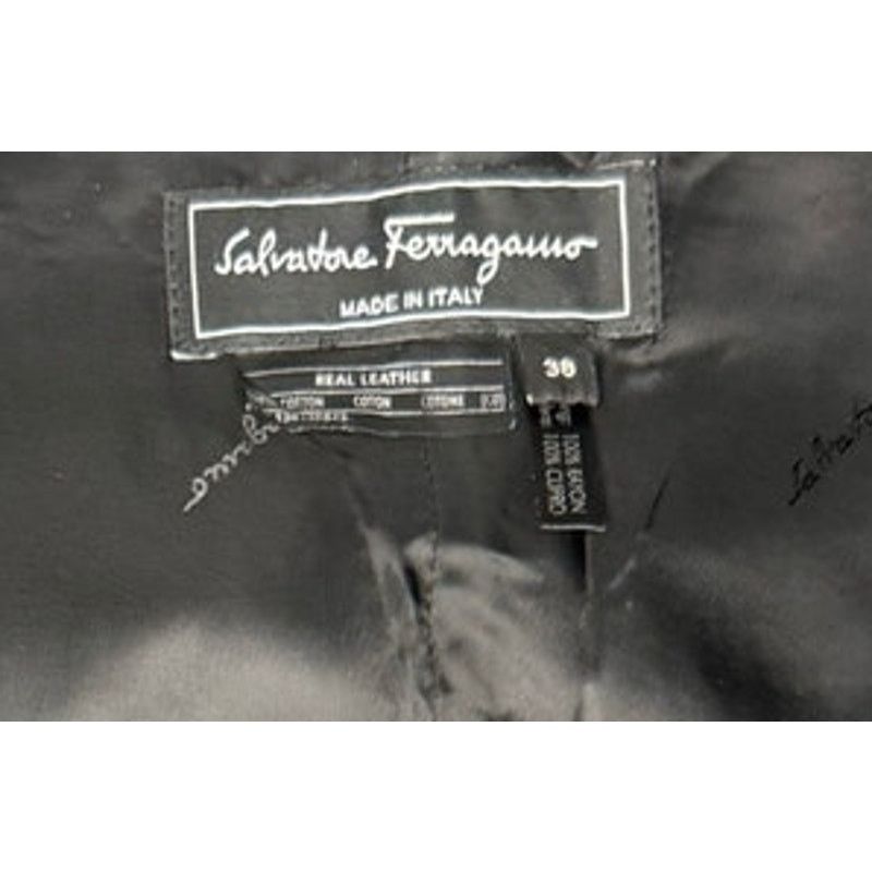Salvatore Ferragamo Salvatore Ferragamo Black Leather Jacket RARE FIND Excellent Size M / US 6-8 / IT 42-44 - 6 Thumbnail