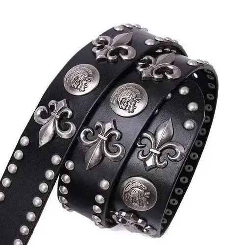 Other Men Belt Punk Rivet Size 32 - 6 Thumbnail