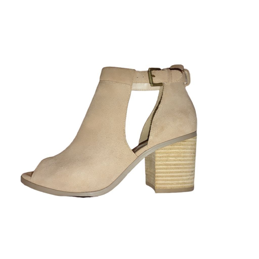 The Unbranded Brand Sole Society Ferris Suede Peep Toe Block Heels Size 8.5 Size US 8.5 / IT 38.5 - 2 Thumbnail