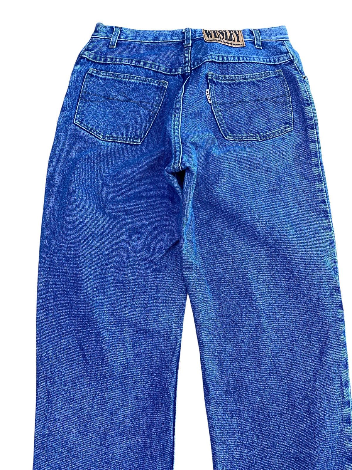 Japanese Brand Japanese Wesley Brand Acid Blue Wash Style Distressed Jeans Size US 30 / EU 46 - 4 Thumbnail