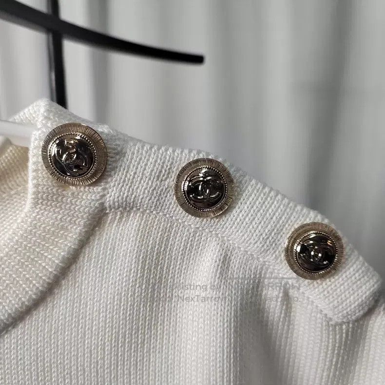 Chanel Chanel 21C Equestrian Series White Sweater Size S / US 4 / IT 40 - 4 Thumbnail
