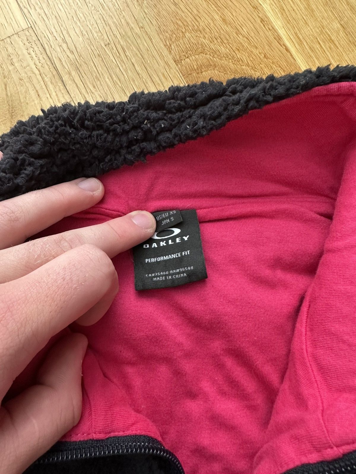 Oakley × Vintage Oakley Fleece Performance Sz xc Black Pink Fuzzy Sherpa Size XS / US 0-2 / IT 36-38 - 5 Thumbnail