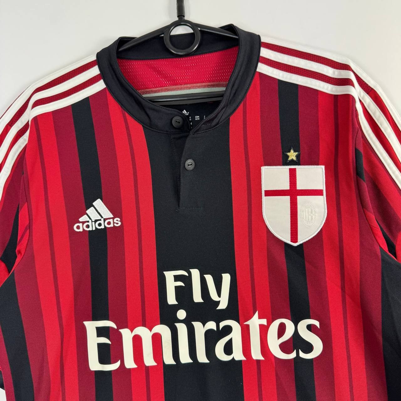 Adidas Adidas AC Milan 2014-15 Jersey Fly Emirates D87224 Size M Size US M / EU 48-50 / 2 - 2 Thumbnail