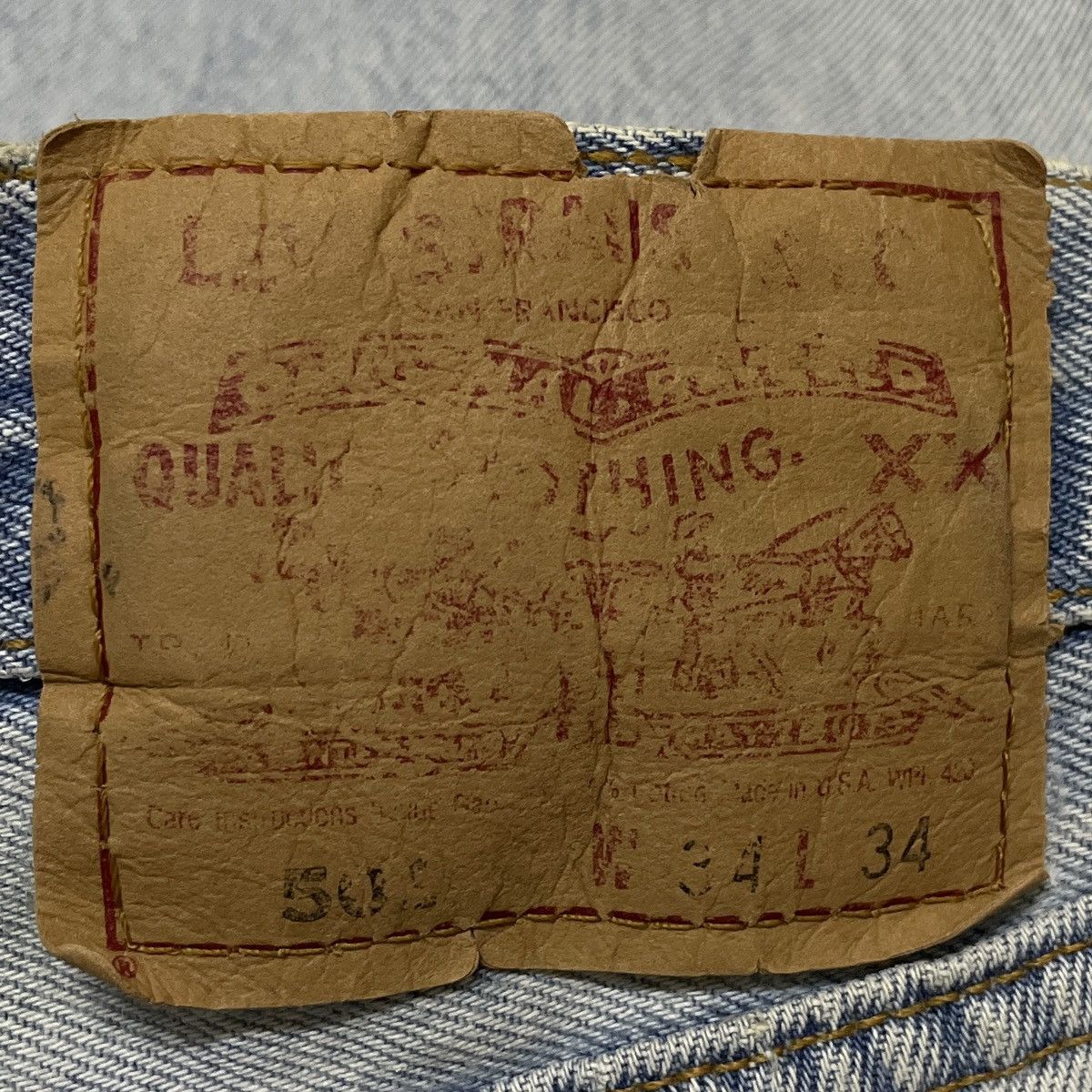 Levi's × Vintage Vintage Brand Levi's 501 Made in Usa Jeans 1990s Size US 31 - 10 Thumbnail