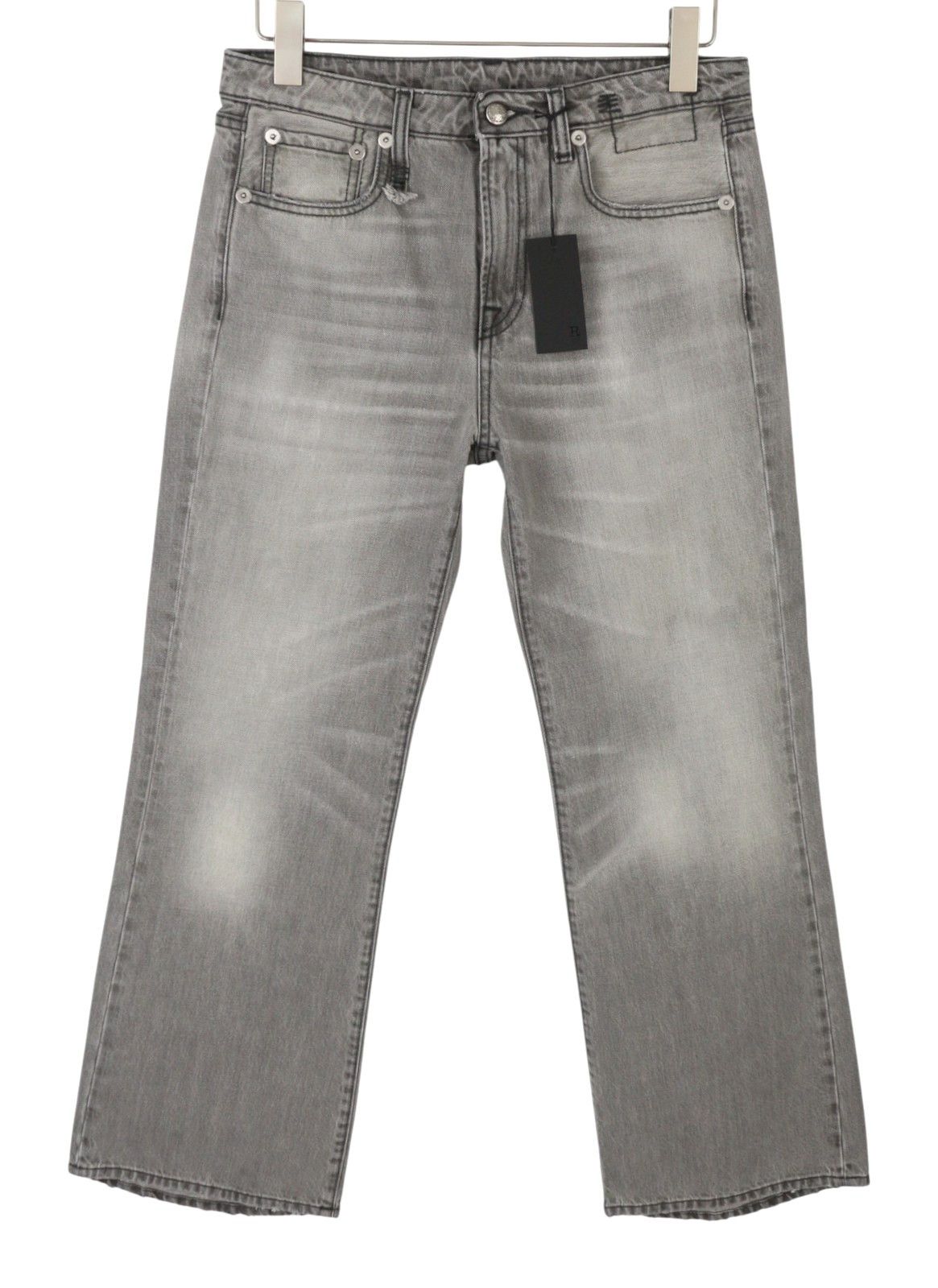R13 JOAN CROPPED FLARE 28 Ashen Black Jeans 90041 Size 28" / US 6 / IT 42 - 1 Thumbnail