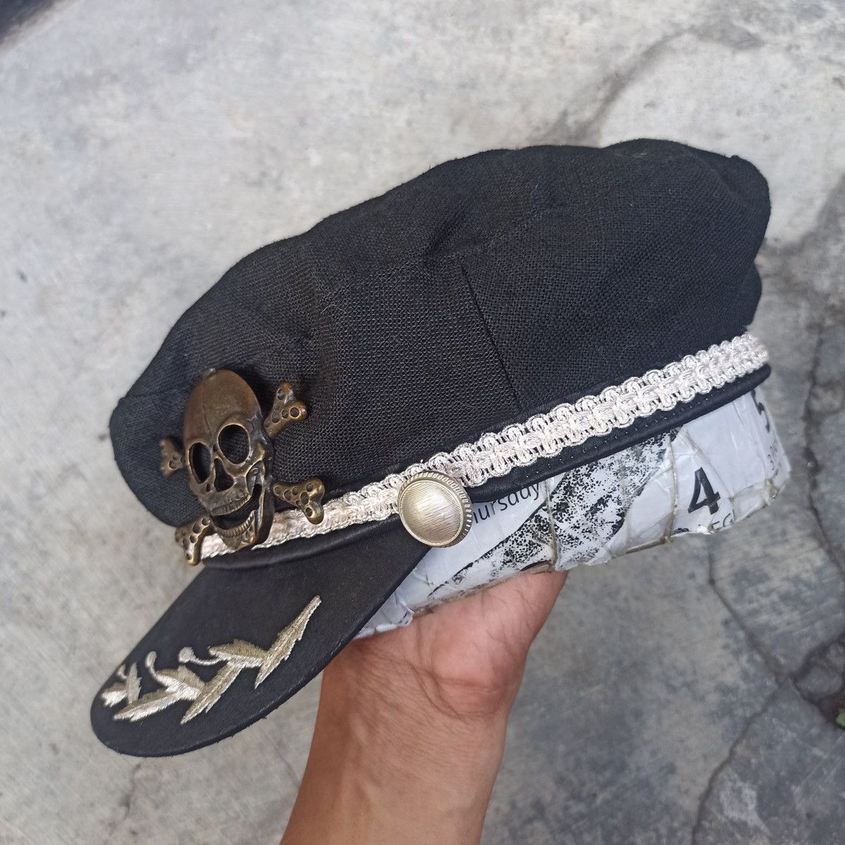14th Addiction DARK.. Skull Sailor hat / Fisherman Hat Size ONE SIZE - 4 Thumbnail