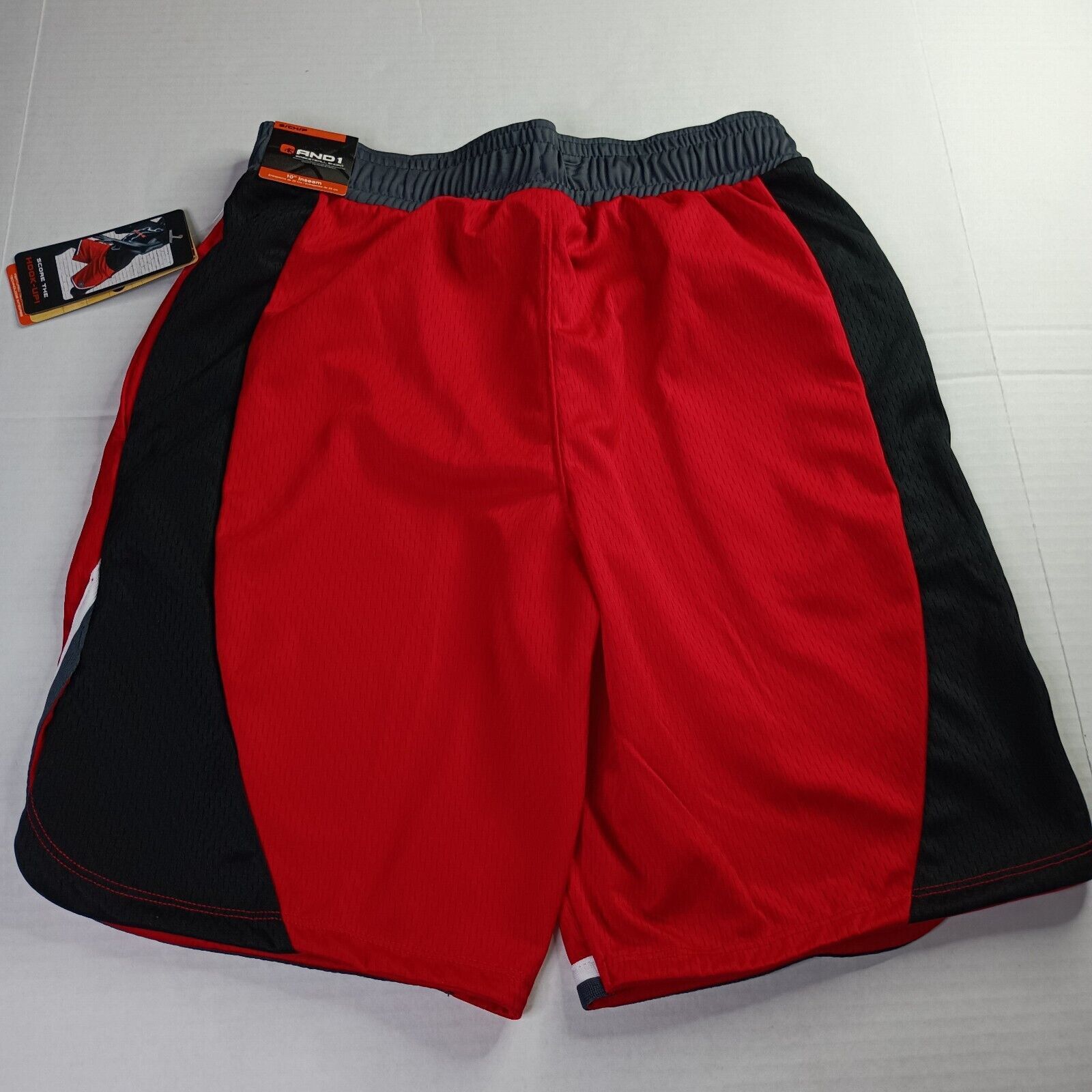 & Other Stories 2 AND1 Basketball Shorts Men's 2XL Red Black Gray 10" Inseam Size US 42 / EU 58 - 10 Thumbnail
