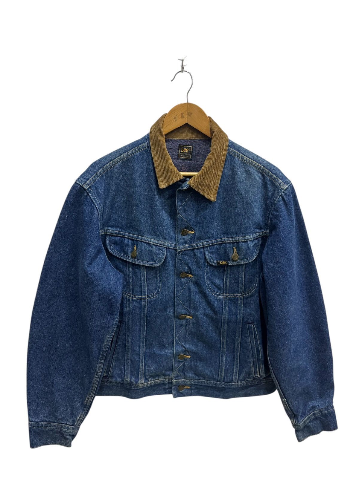 Lee × Vintage Vintage 80’s Lee Riders Denim Jacket With Coduroy Collar Size US M / EU 48-50 / 2 - 2 Thumbnail