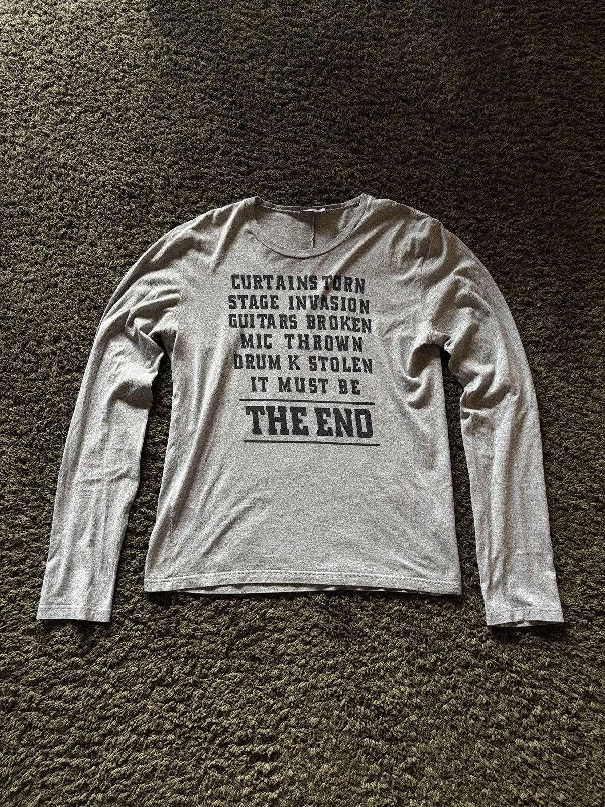 Dior × Hedi Slimane AW05 Dior Homme “The End” Print Grey