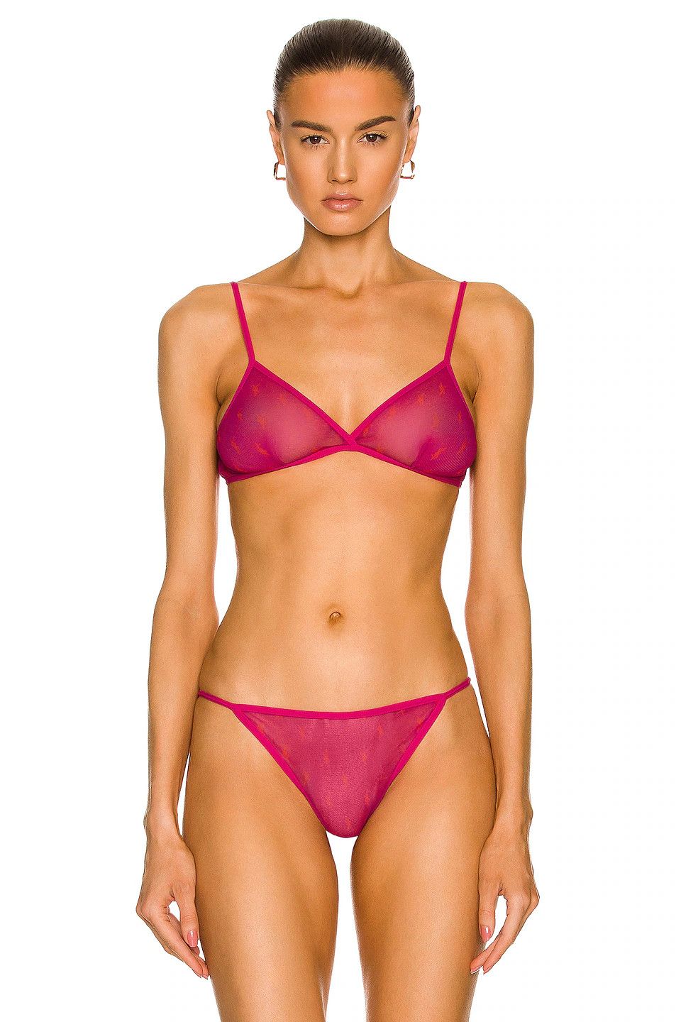 Saint Laurent Paris o1bcso1str0426 Size: M /Monogram Bra in Pink Size ONE SIZE - 3 Thumbnail