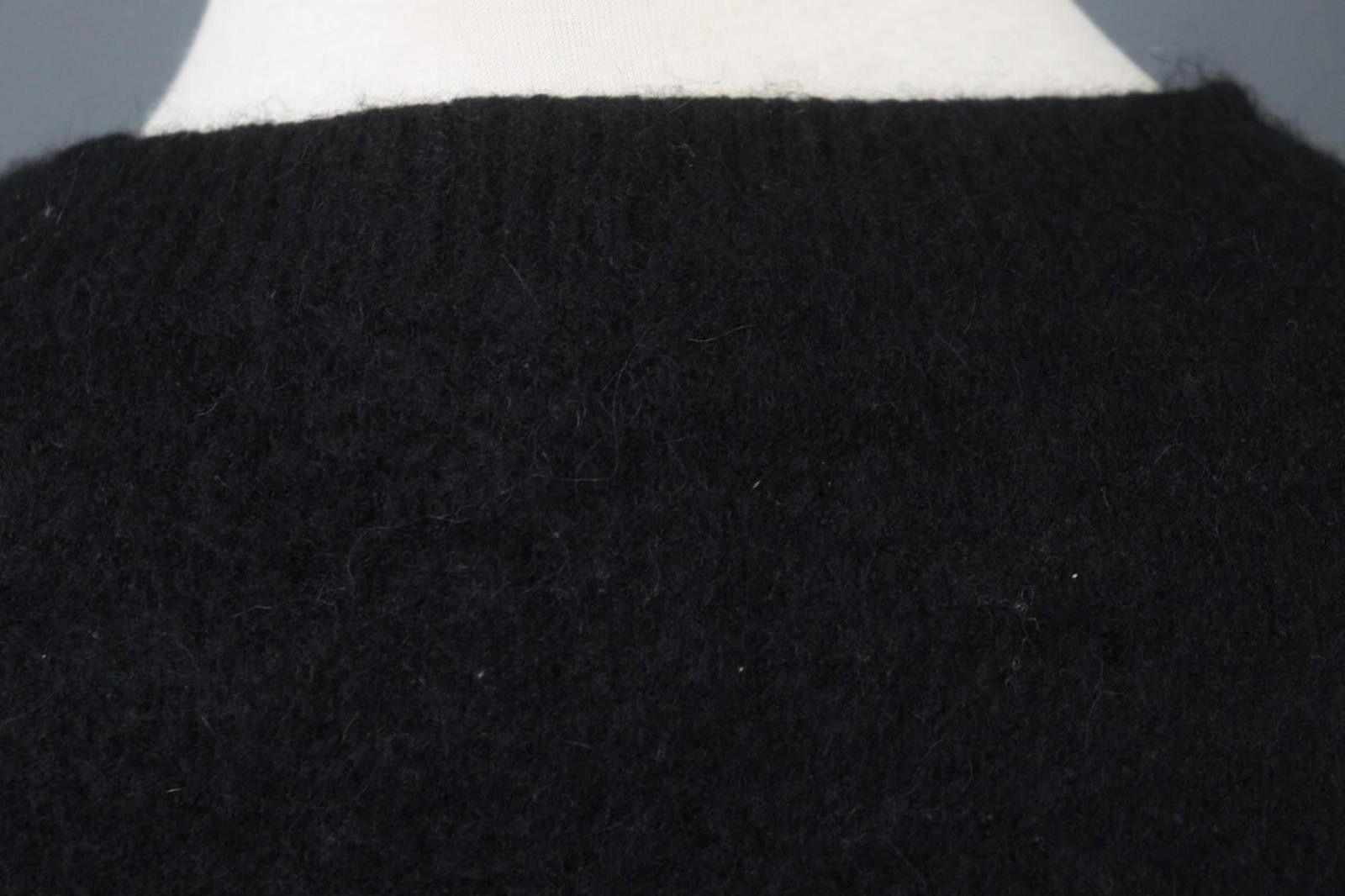 Allsaints AllSaints Black Wool Crew Neck Cropped Sweater Size L Size L / US 10 / IT 46 - 10 Thumbnail