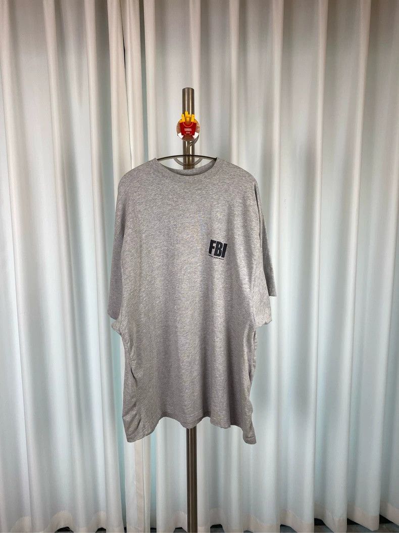 Balenciaga Balenciaga FBI Logo Gray Short Sleeve T-shirt