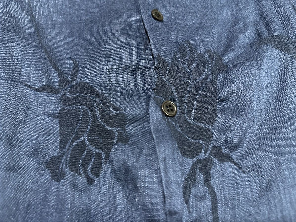 Y's 🔥Vintage Y’s Linen Shirt Floral Embossed Size US S / EU 44-46 / 1 - 4 Thumbnail
