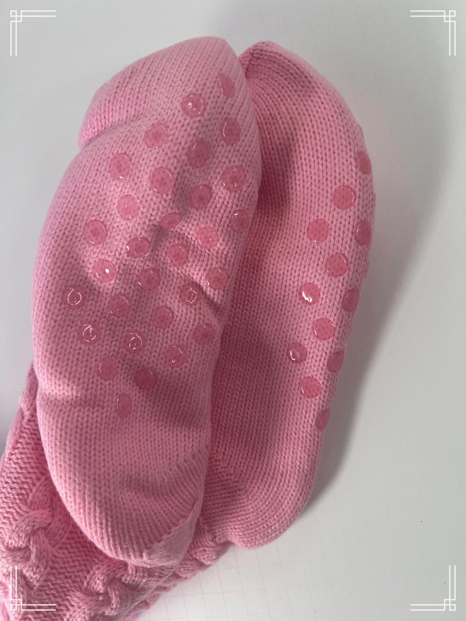 Designer Luther Pike Pink Cable Knit Sherpa Lined Socks Size ONE SIZE - 3 Thumbnail
