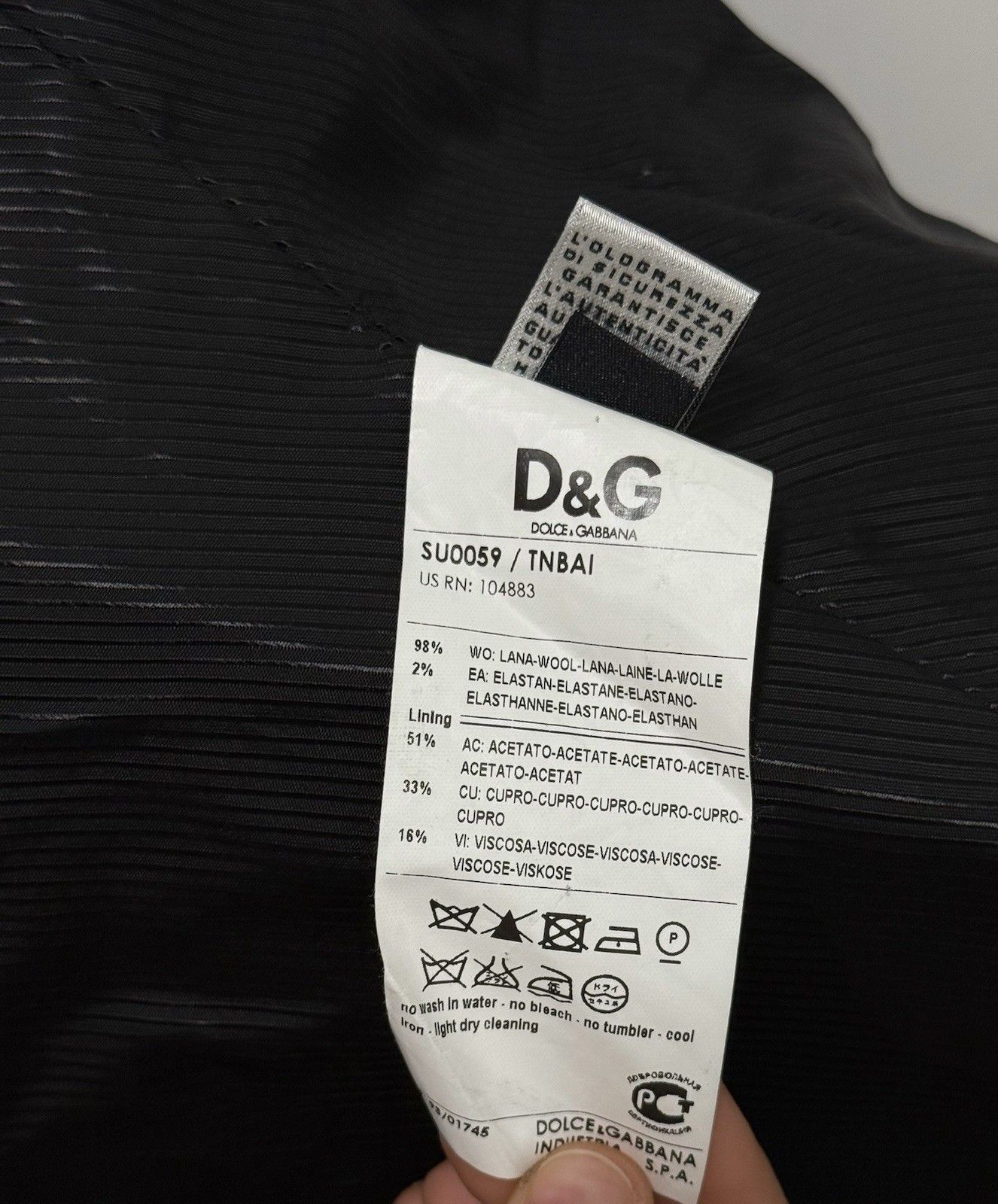 Dolce & Gabbana DDP D&G Dolce & Gabbana Women Fitted Wool Black Jacket Size L / US 10 / IT 46 - 13 Thumbnail