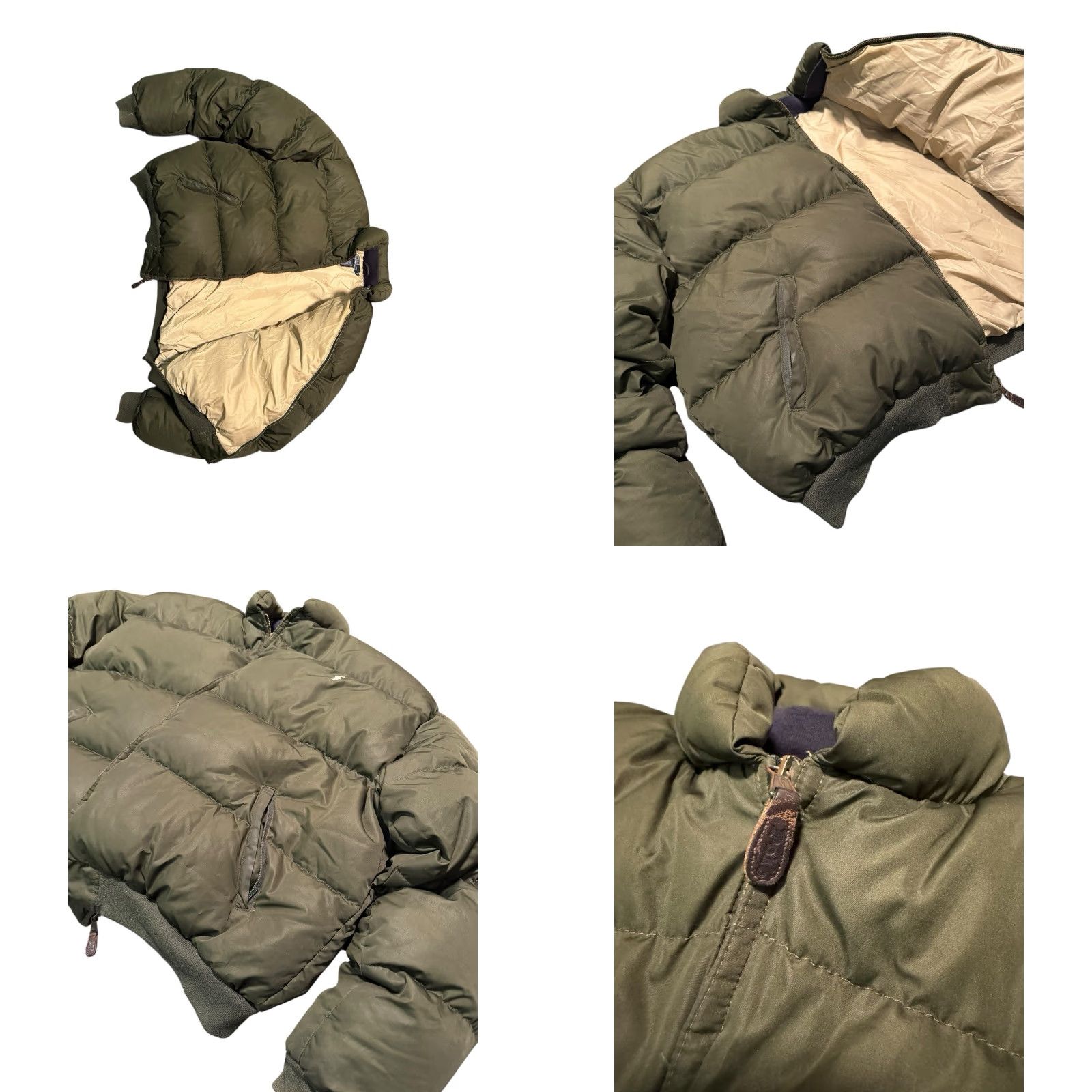 Ralph Lauren VTG 90s Polo Ralph Lauren Down Puffer Bomber Jacket XL Olive Green Men Regular Warm Outer Shell Zip Size US XL / EU 56 / 4 - 9 Thumbnail