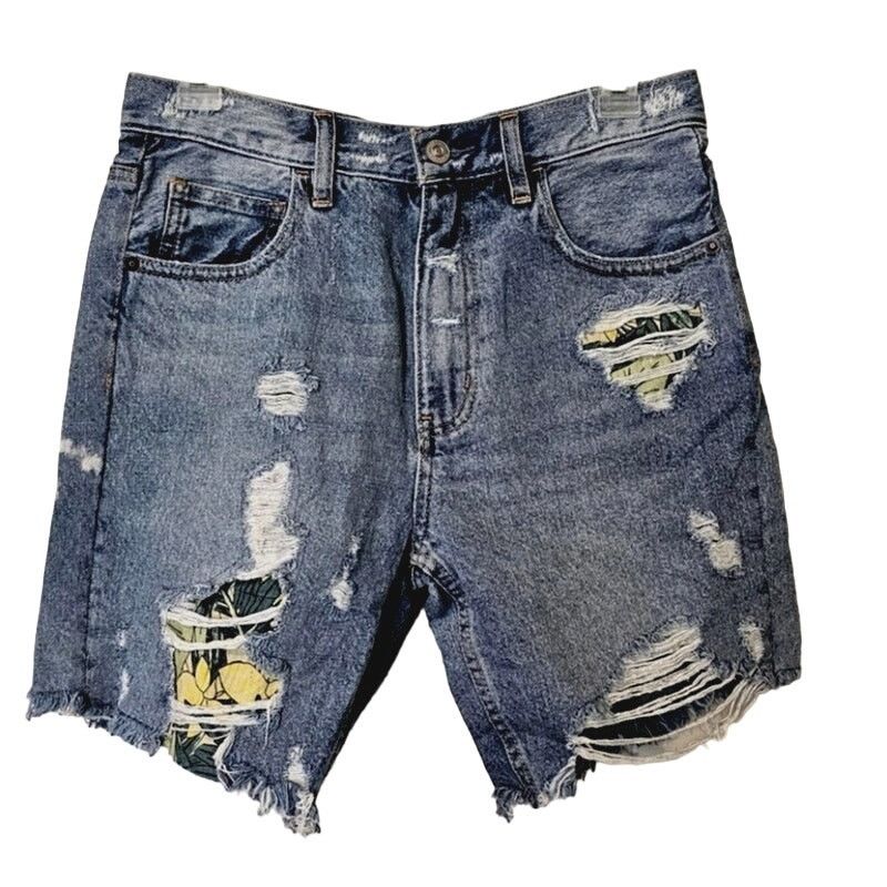 Free People New Free People WTF Distressed Patched Denim Shorts $128 Size 25" / US 0 / IT 36 - 2 Thumbnail