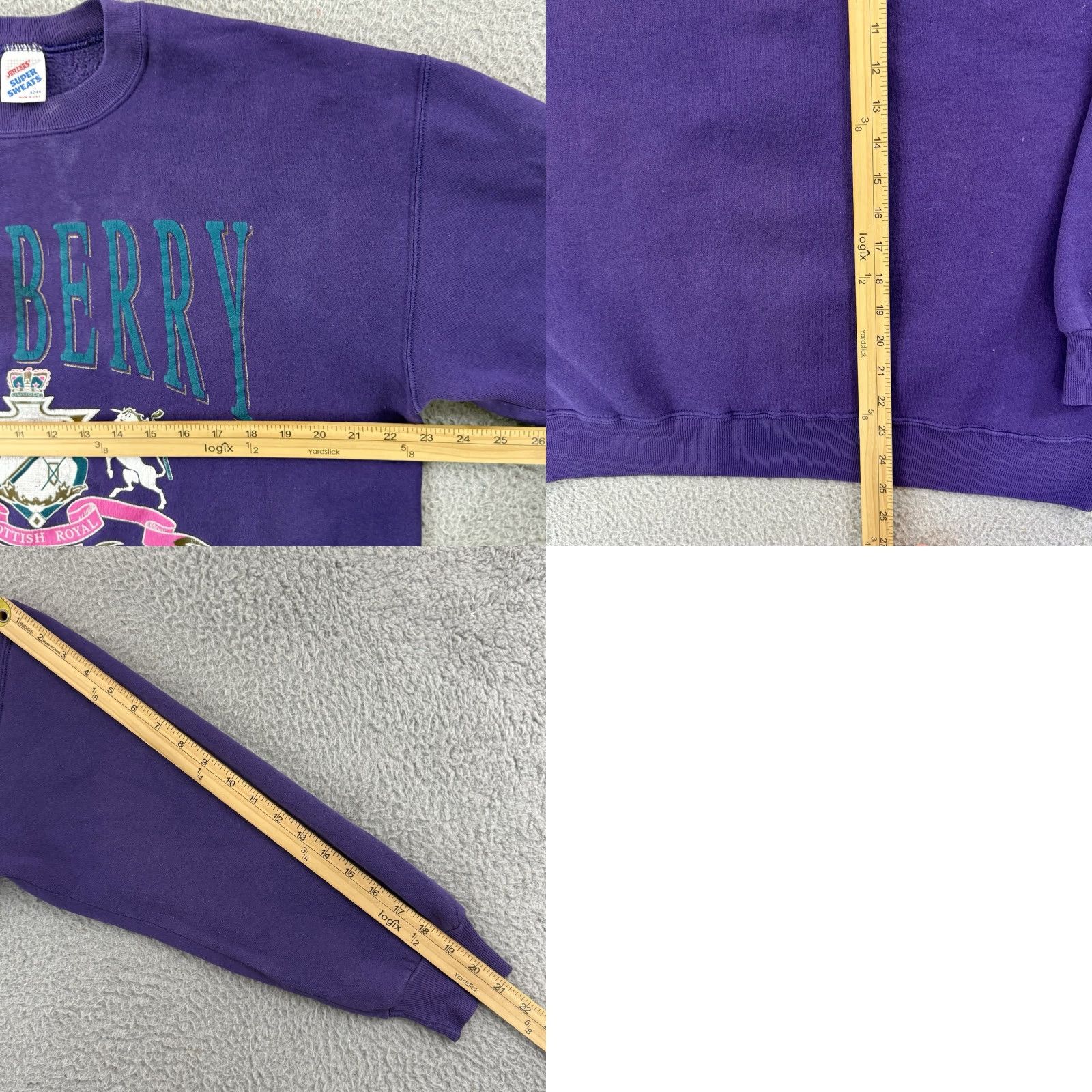 Jerzees VINTAGE Jerzees Sweatshirt Shirt Men L Purple 90s Golf Sport Pullover Angel Graphic Print Embroidered Crew Neck Knit? Size US L / EU 52-54 / 3 - 8 Thumbnail