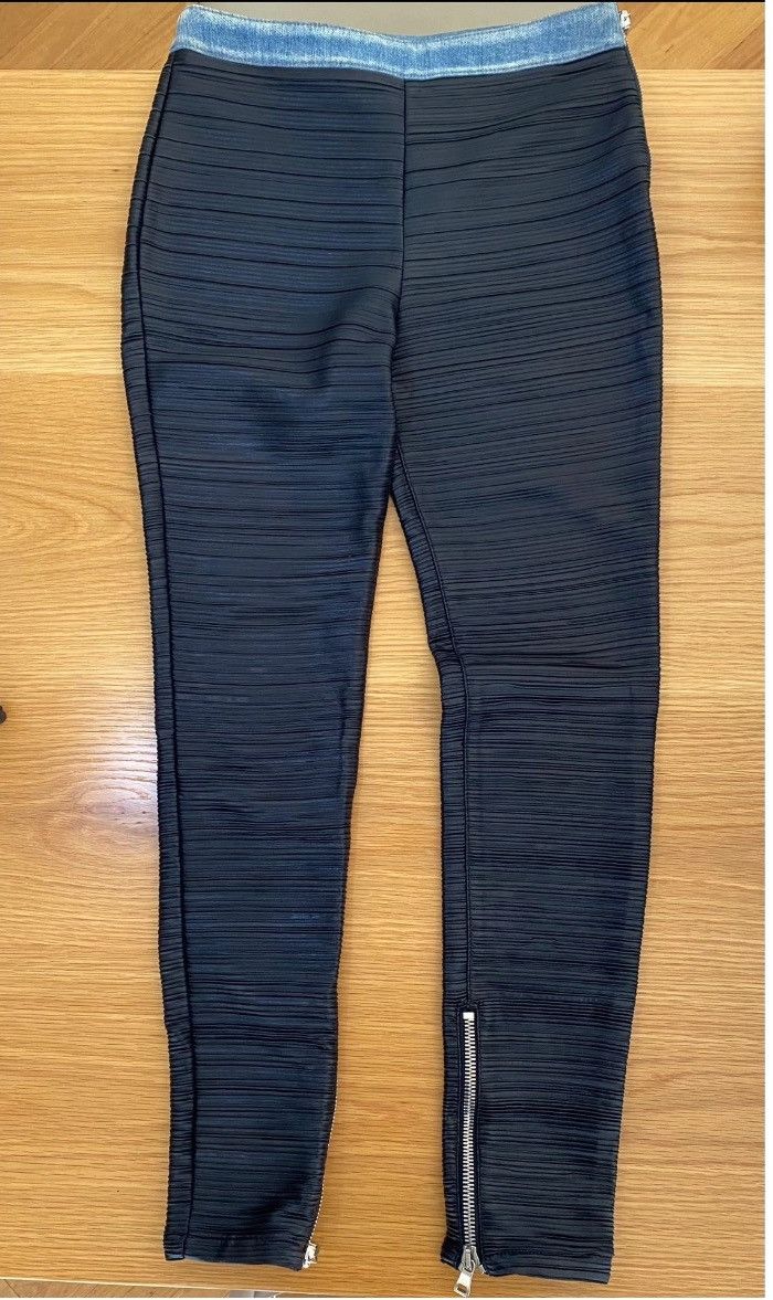 Balmain New Authentic FAUX LEATHER BIKER PANTS 🖤 Size 28" / US 6 / IT 42 - 3 Thumbnail