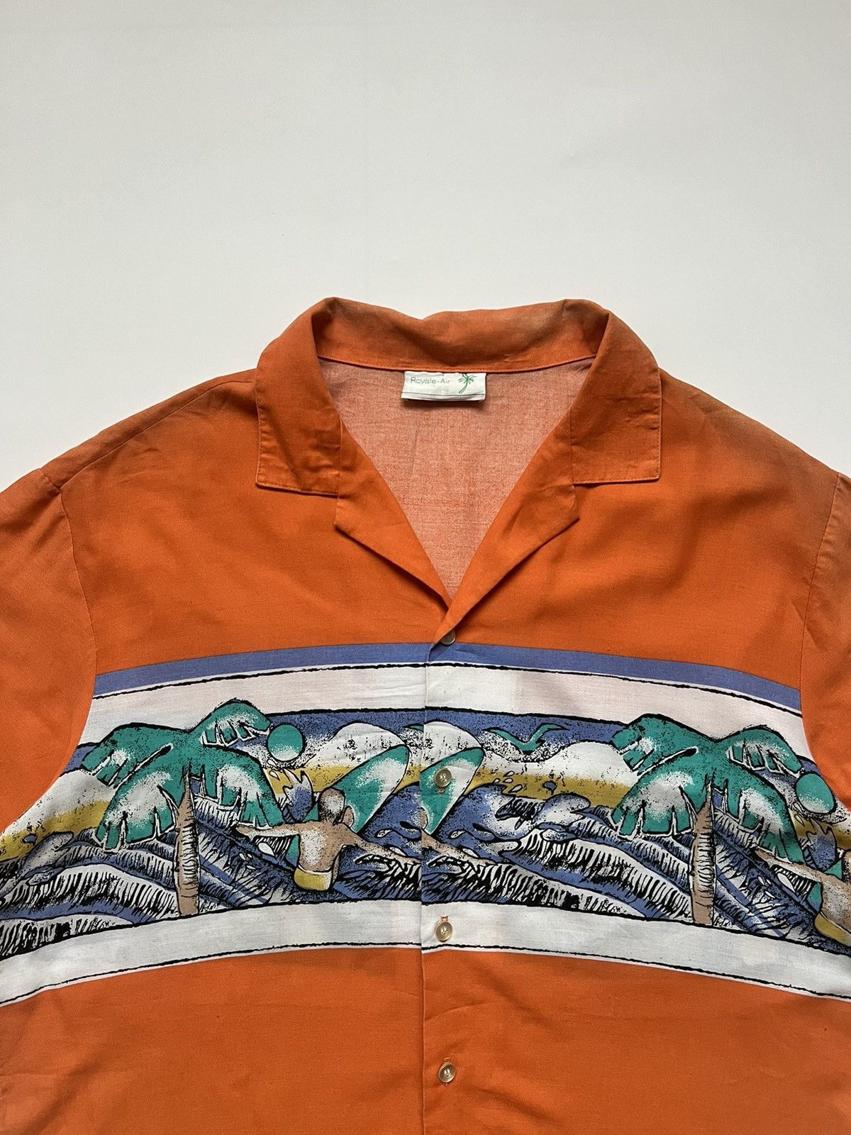Vintage 1990s Hawaiian Shirt By Royale Air Size US XL / EU 56 / 4 - 2 Thumbnail
