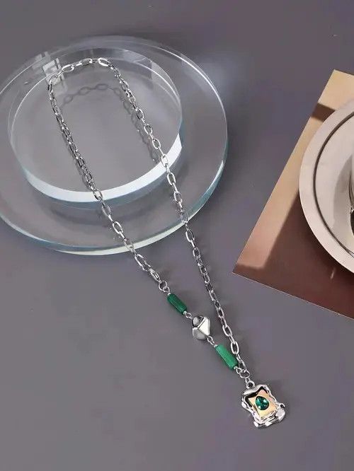 Jewelry × Vintage Retro Punk Vintage Rhinestone Chain Stainless Steel Size ONE SIZE - 3 Thumbnail