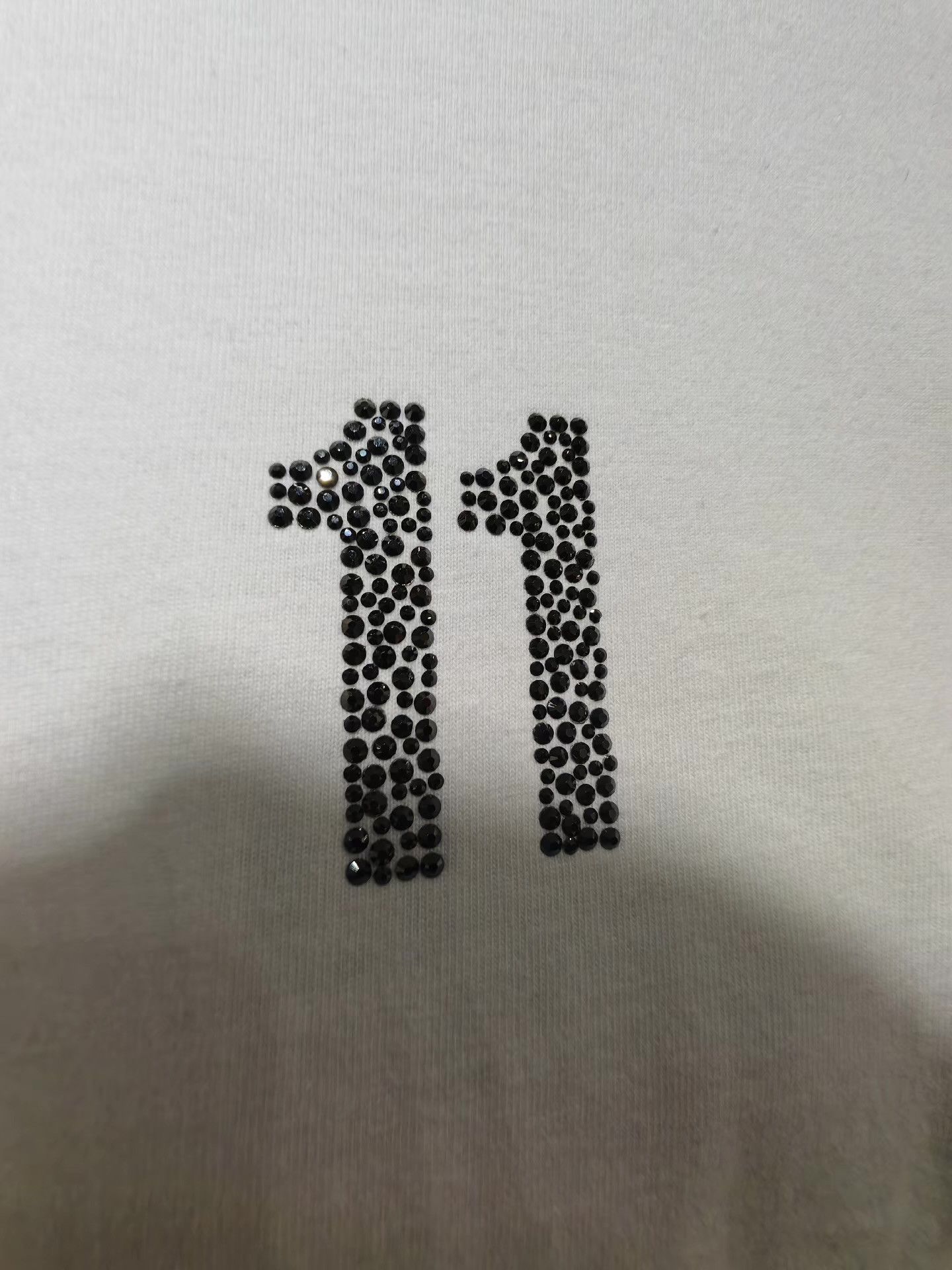 WE11DONE We11done Rhinestone Logo Short Sleeve Tee Q15 Size M / US 6-8 / IT 42-44 - 2 Thumbnail