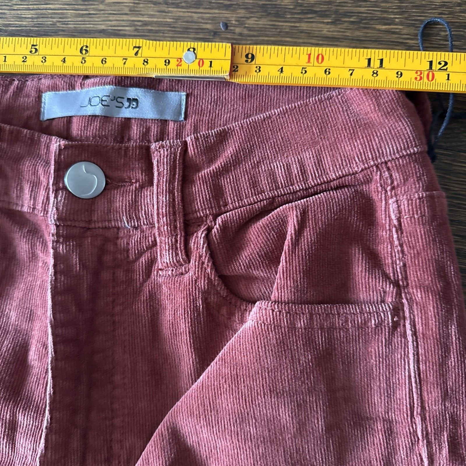 Joe's Joe's Jeans Corduroy HighRise Flare Pants Burnt Orange Retro Size 23" - 4 Thumbnail