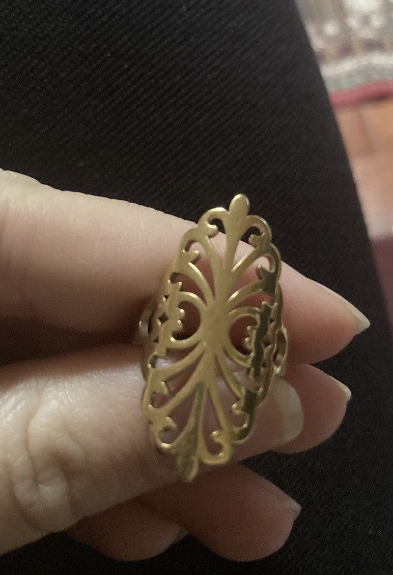 Other 18 karat gold plated stainless still swirly Mandela ring Size ONE SIZE - 2 Thumbnail