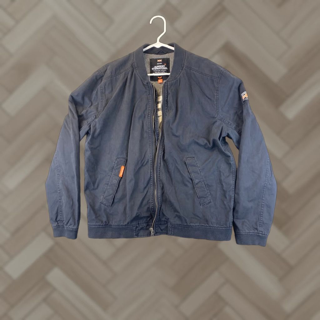 Superdry Superdry International Bomber Jacket Men's 2XL Lined Faded Black Fit / 62-7 Size US XXL / EU 58 / 5 - 1 Thumbnail