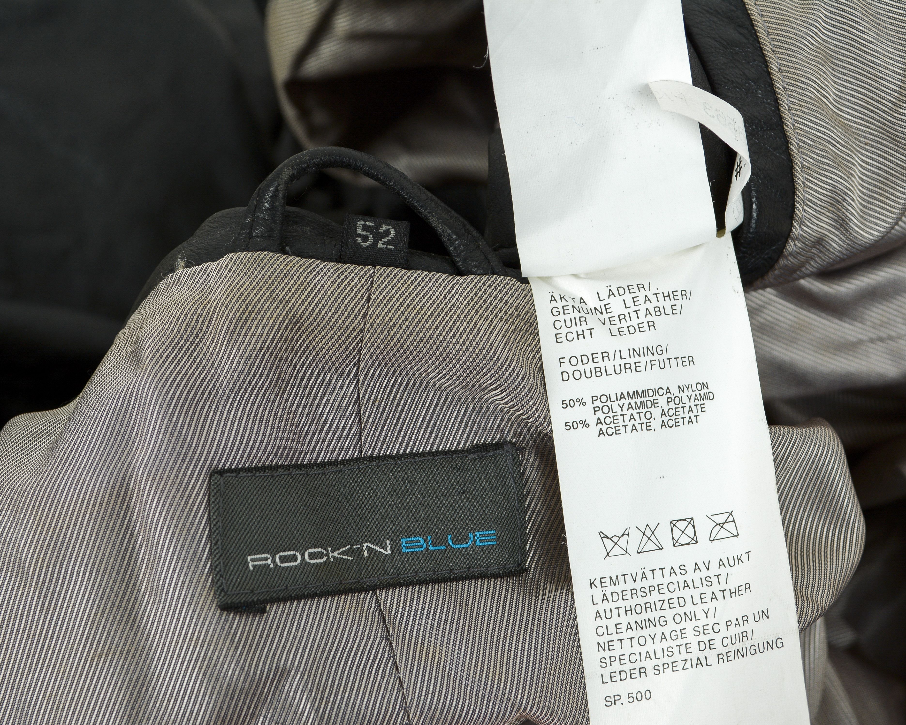 Band Tees × Vintage ROCK'N BLUE Genuine Leather EU 52 Over Coat Jacket Blazer Size US L / EU 52-54 / 3 - 9 Thumbnail