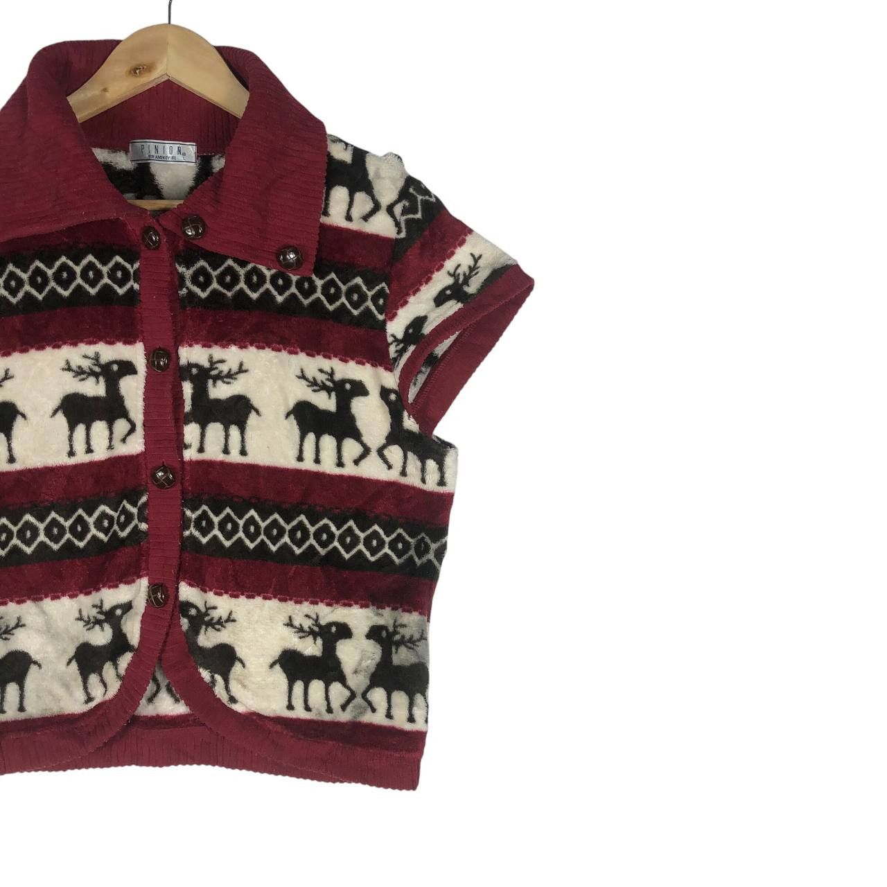 Other CROP FLEECE VEST FULL PRINT DEER Size L / US 10 / IT 46 - 4 Thumbnail