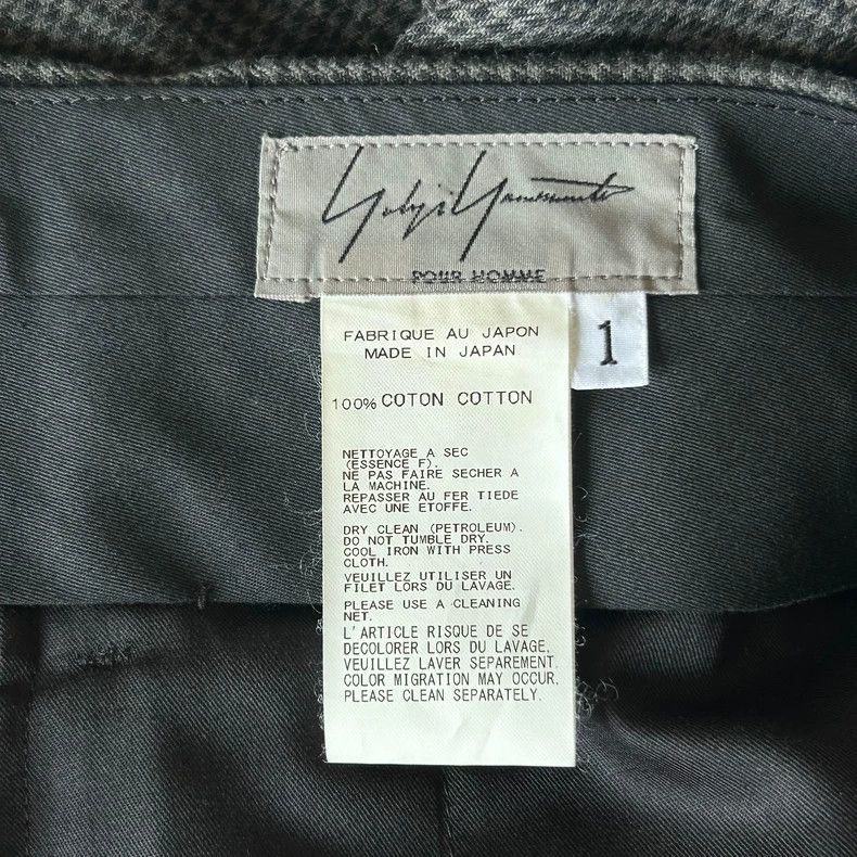 Yohji Yamamoto Yohji Yamamoto Yohji Yamamoto Houndstooth Zip Pants Size US 27 - 5 Thumbnail