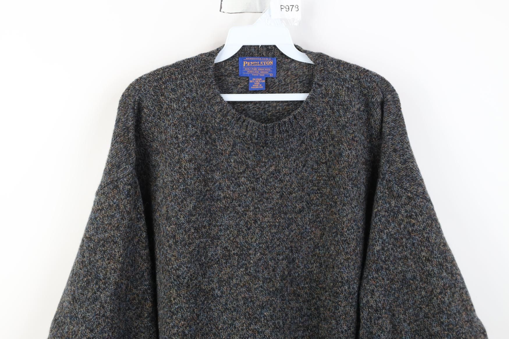 Pendleton Vintage 90s Pendleton Rainbow Shetland Wool Knit Sweater Size US L / EU 52-54 / 3 - 2 Thumbnail