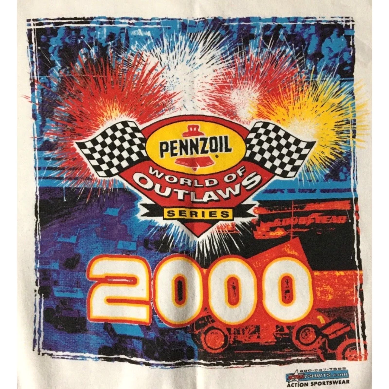 Vintage Vtg World Of Outlaws Race AOP Sweatshirt S NASCAR Car Snake Flame Grunge 90s Y2K Size US S / EU 44-46 / 1 - 4 Thumbnail