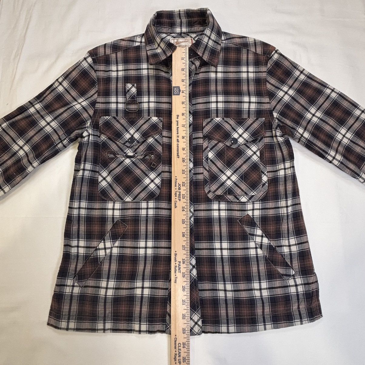Soundman Soundman Japan Plaid Zip Shirt Jacket (Waldes Zipper) Size US S / EU 44-46 / 1 - 15 Thumbnail