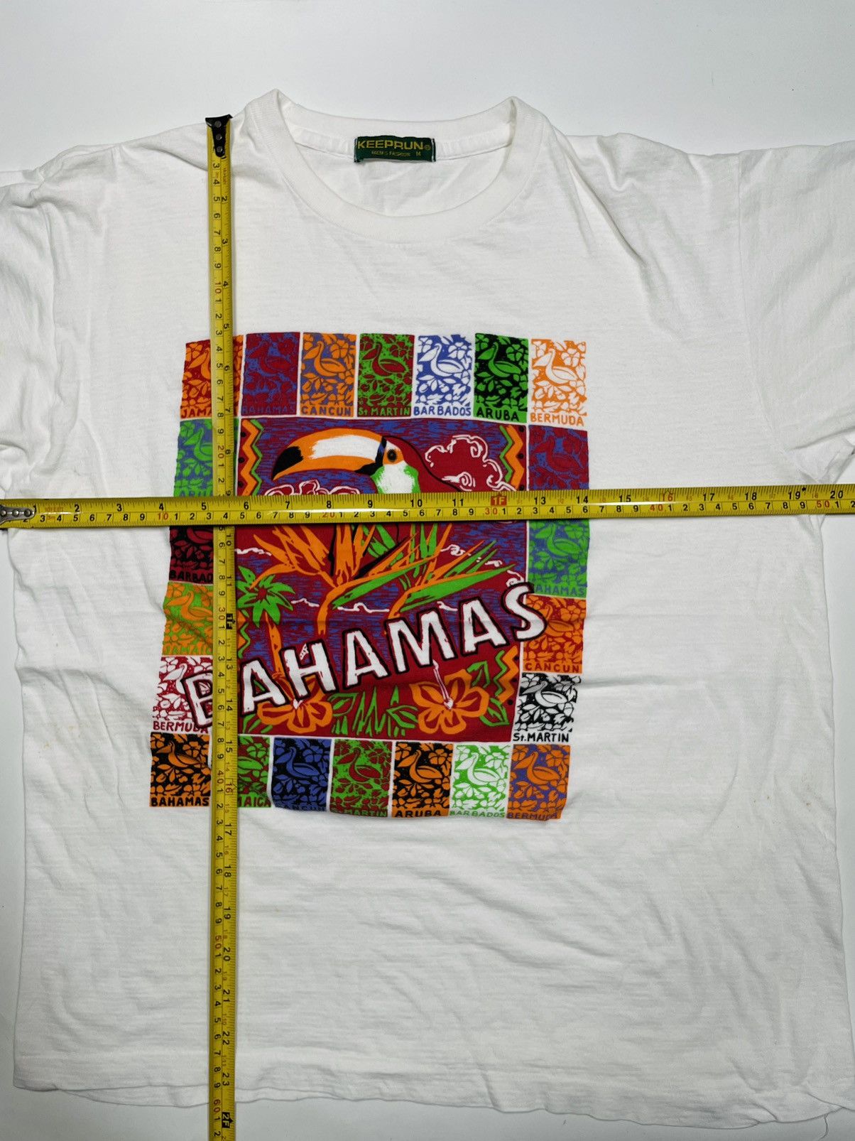 Vintage Vtg 90s single stitch Bahamas tropical paradise Caribbean Size US M / EU 48-50 / 2 - 3 Thumbnail