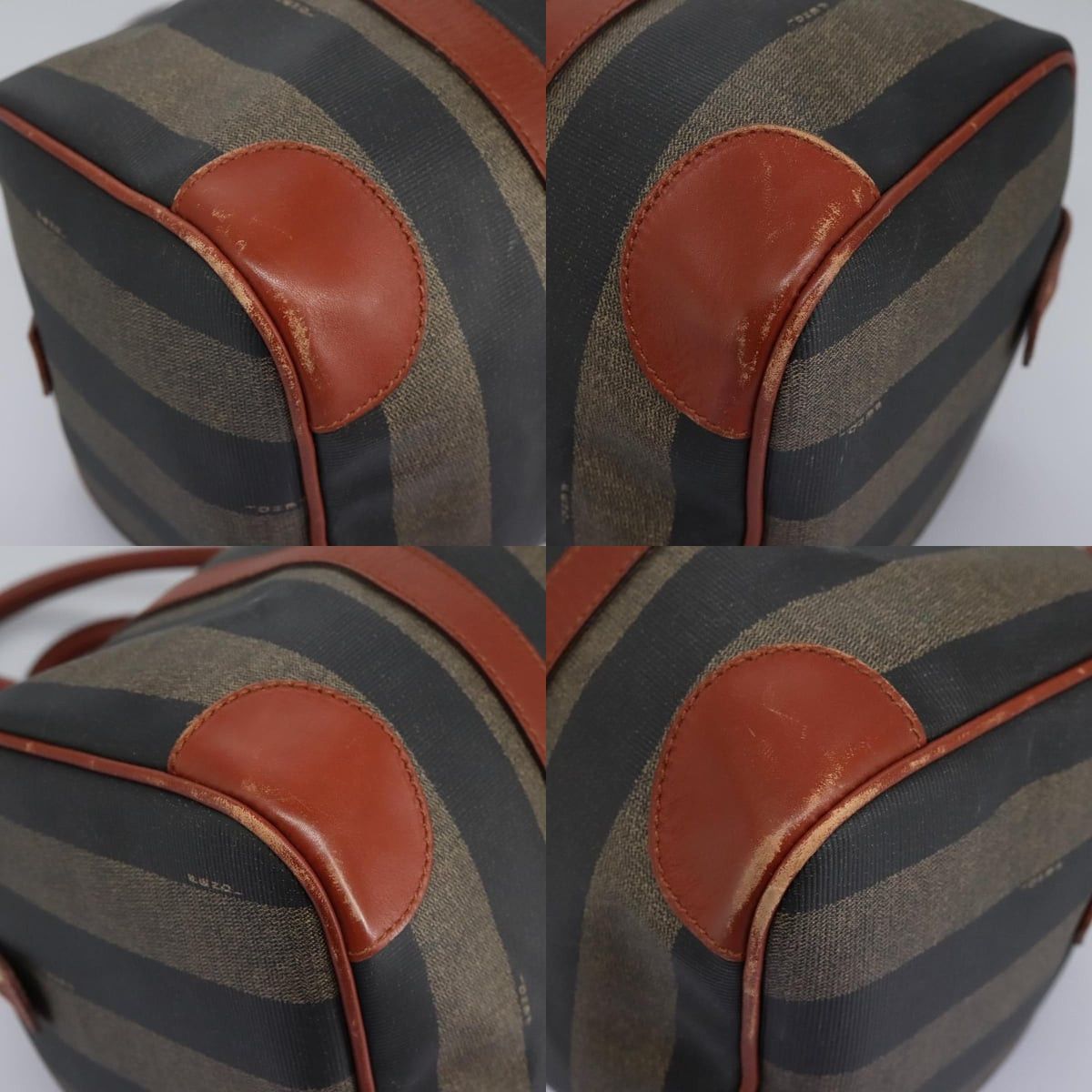 Fendi FENDI Pecan Canvas Boston Bag Black Brown Size ONE SIZE - 10 Thumbnail