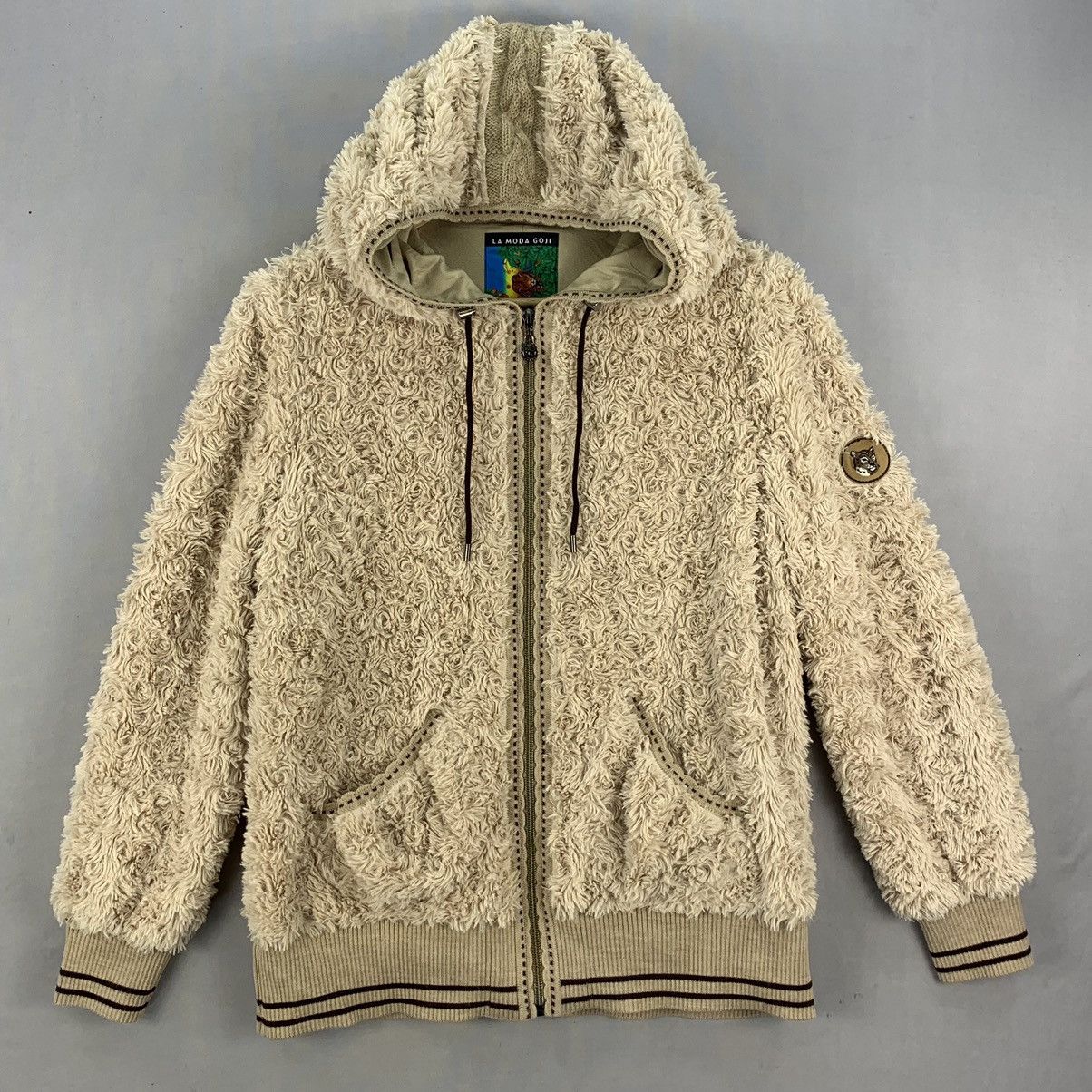 Japanese Brand Vintage Japan La Moda Goji Sherpa Zipper Jacket Size US M / EU 48-50 / 2 - 3 Thumbnail