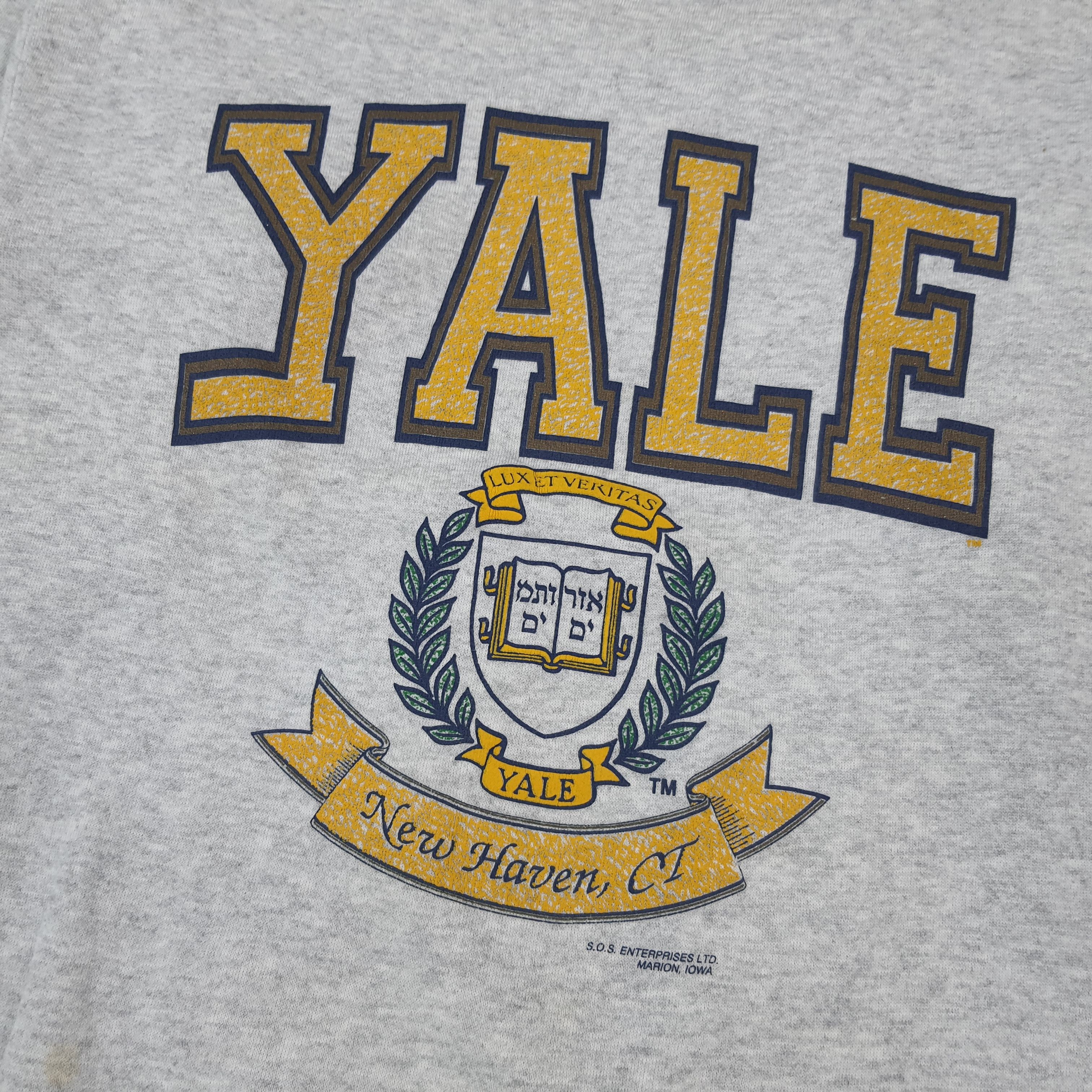 Champion × Vintage Vintage YALE Luxet Veritas New Haven Connecticut Sweatshirt Size US M / EU 48-50 / 2 - 2 Thumbnail