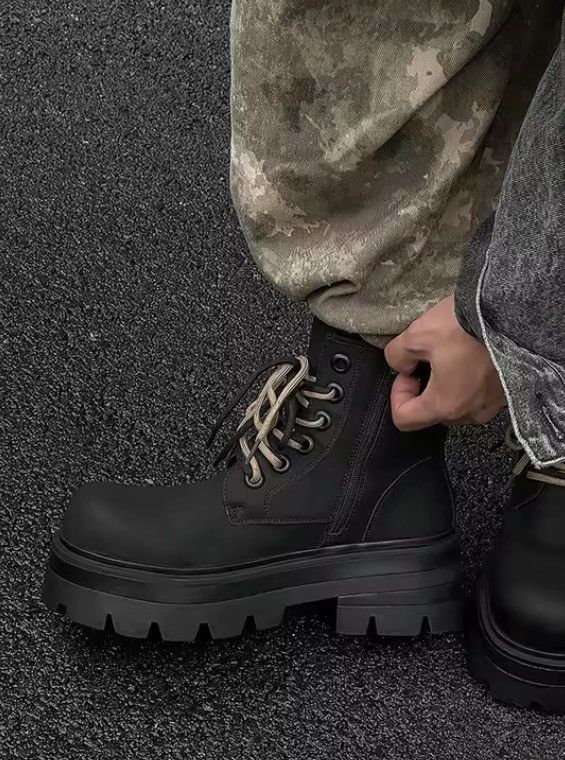 Japanese Brand Black Combat Boots Size US 9 / EU 42 - 9 Thumbnail