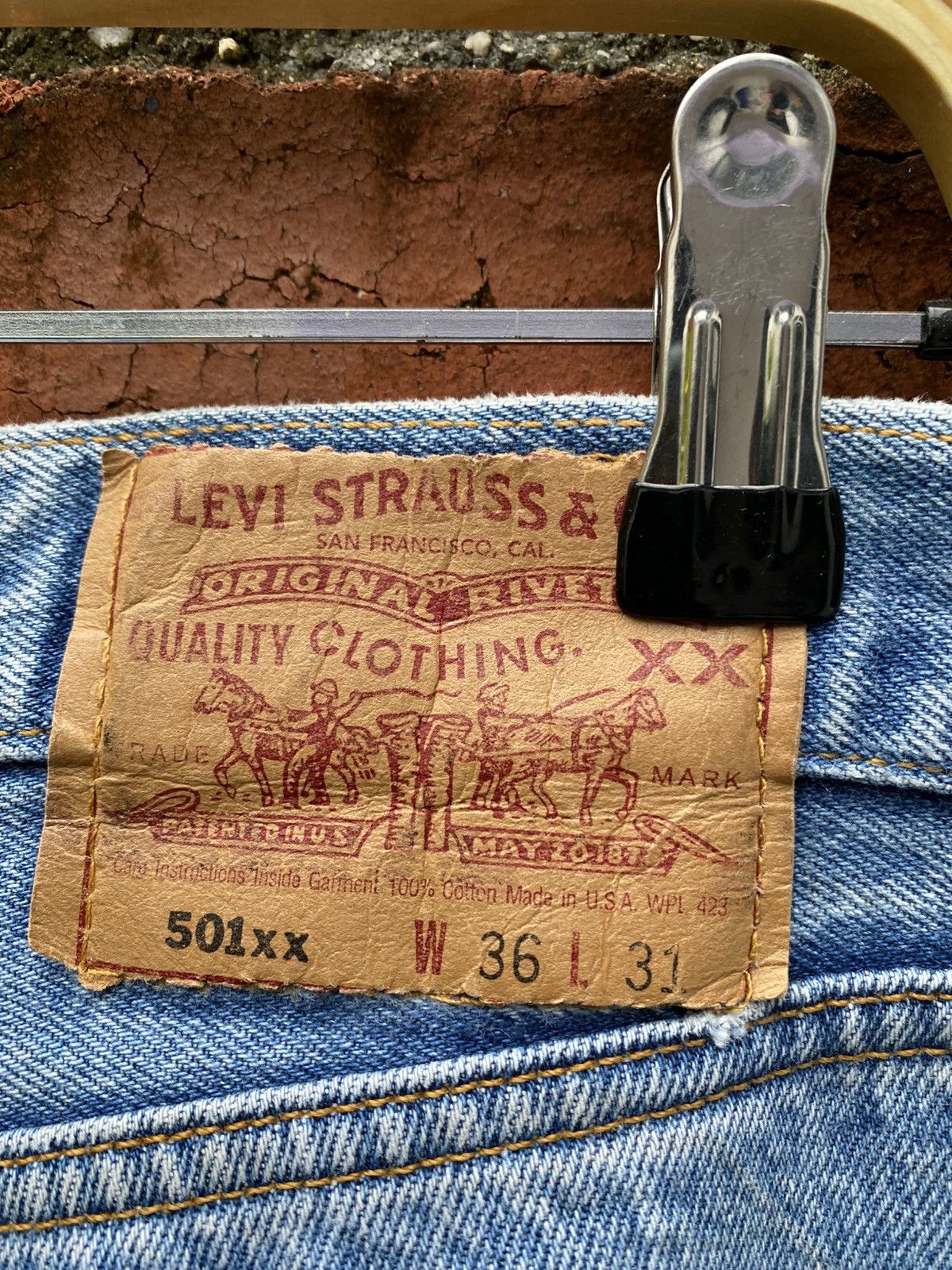 Levi's × Levi's Vintage Clothing × Vintage W35x29 Vintage levi's 501xx made in USA faded Size US 35 - 4 Thumbnail