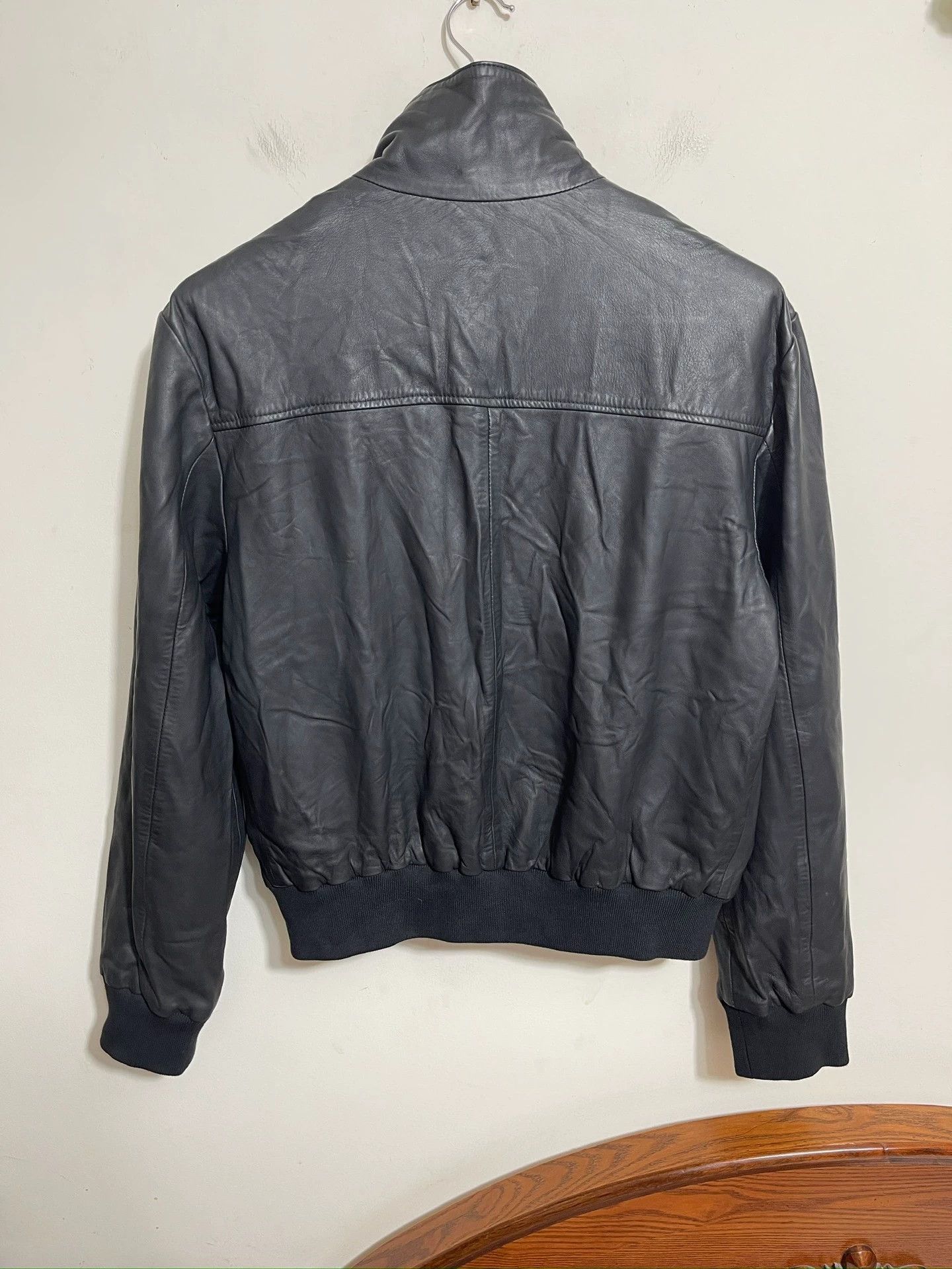Alexander McQueen MCQ Distressed Charcoal Matte Leather Jacket 48 Size US M / EU 48-50 / 2 - 2 Thumbnail