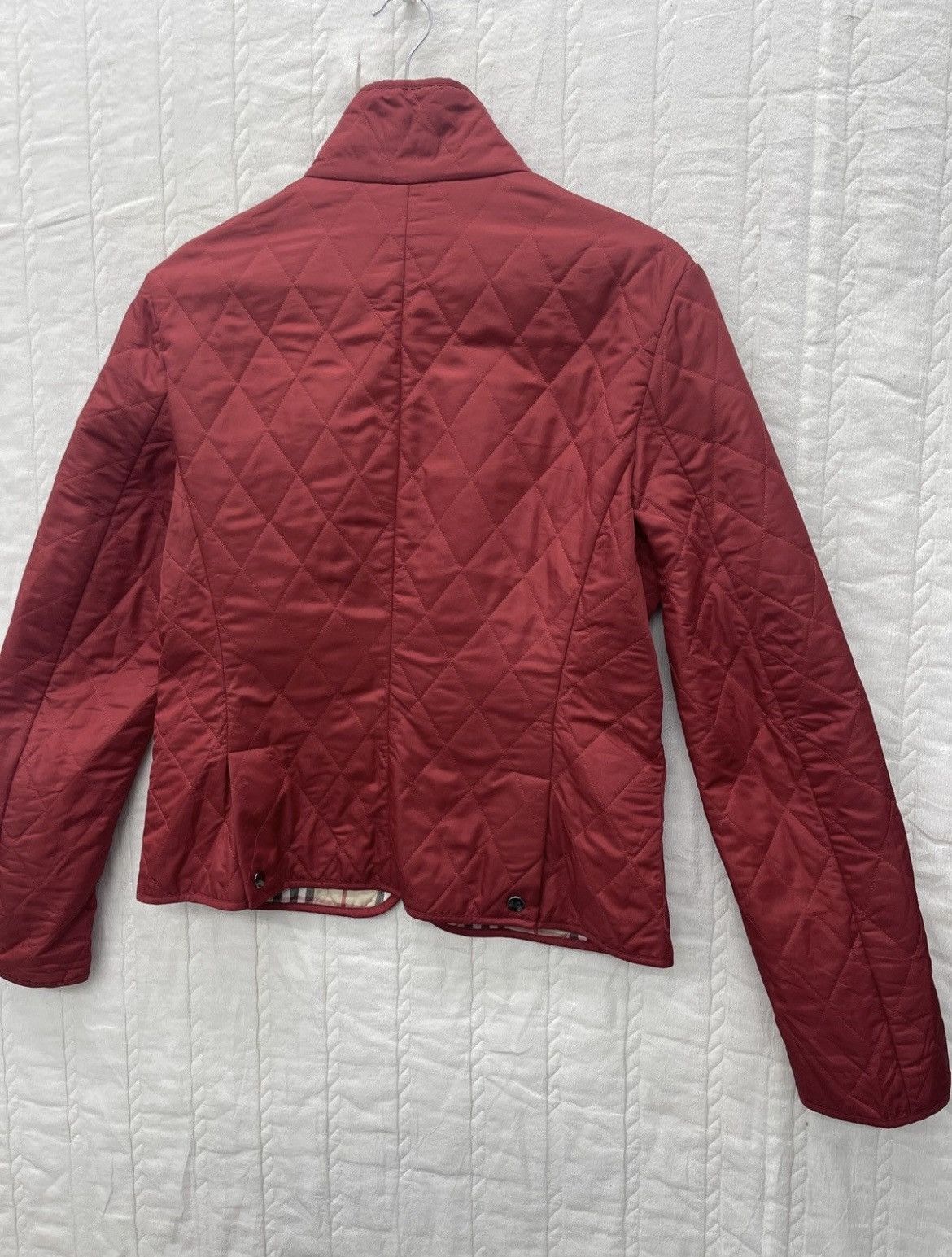 Burberry RARE💥BURBERRY RED QUILTED JACKET Size M / US 6-8 / IT 42-44 - 7 Thumbnail