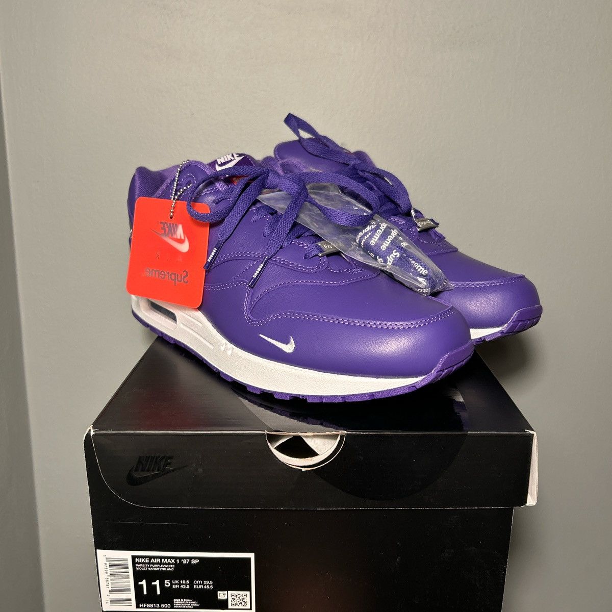 Nike × Supreme Supreme/Nike air max 1 ‘87 Size US 11.5 / EU 44-45 - 1 Thumbnail