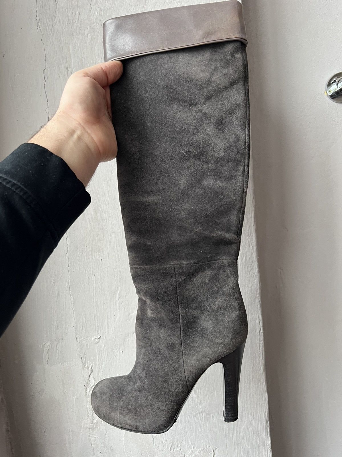 Dolce & Gabbana VINTAGE DOLCE&GABBANA ITALY WESTERN SUEDE KNEE BOOTS HEELS Size US 7 / IT 37 - 9 Thumbnail