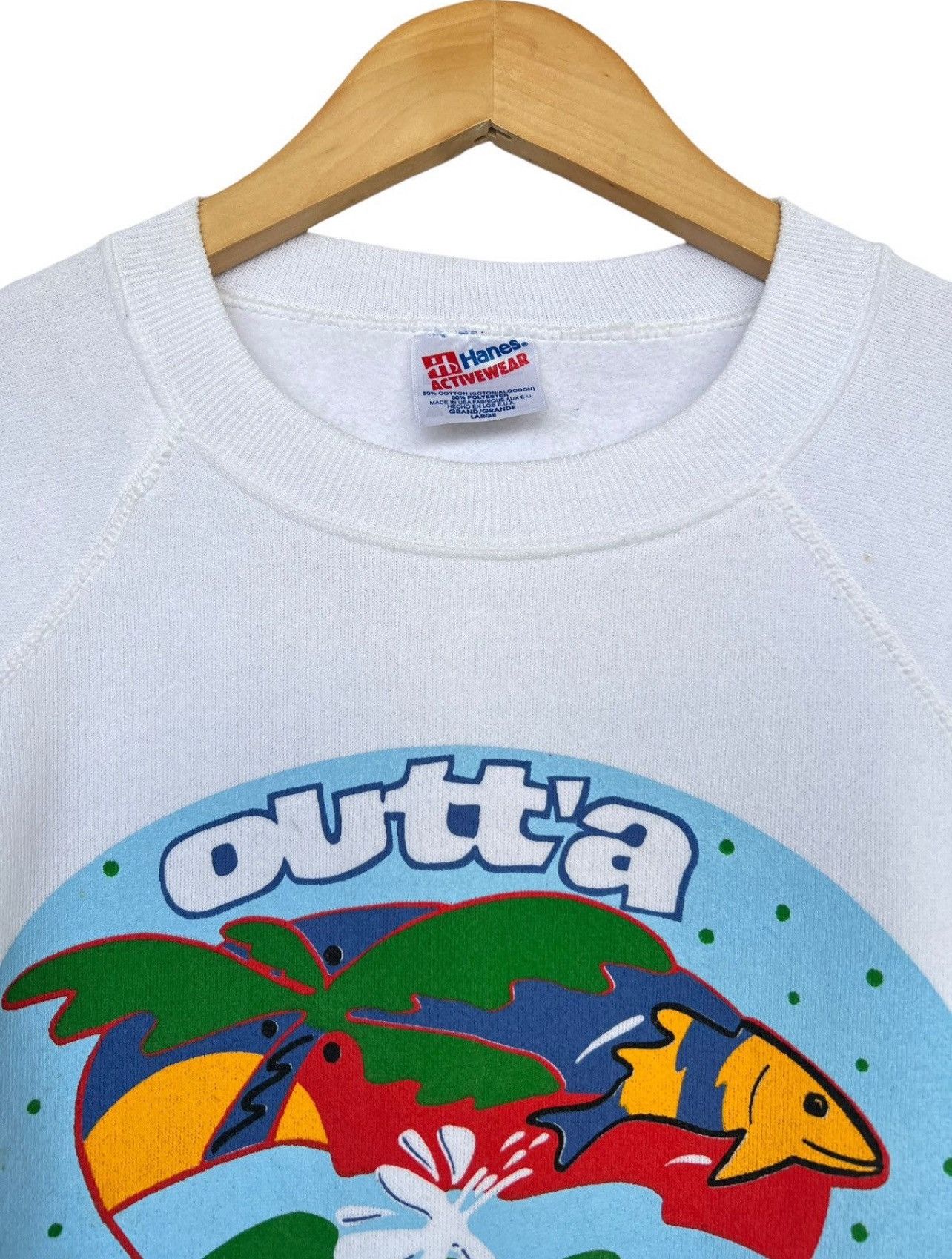 Vintage Vintage 90s Hawaii Maui Outta The Blue Surf Sweatshirt Size US M / EU 48-50 / 2 - 3 Thumbnail
