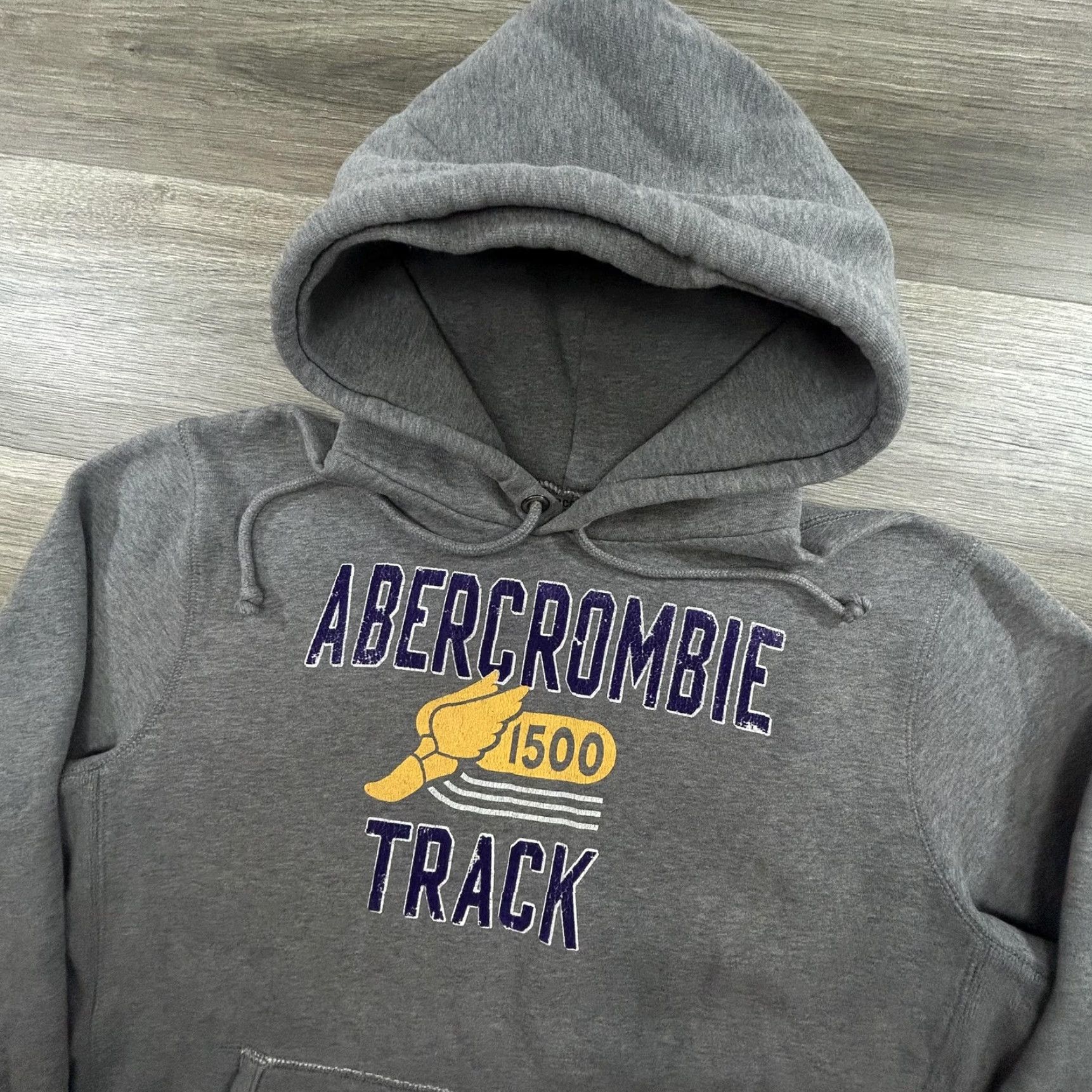 Abercrombie & Fitch VINTAGE Abercrombie Hoodie Mens Medium Track Winged Foot Sweatshirt Running Y2K Size US M / EU 48-50 / 2 - 2 Thumbnail