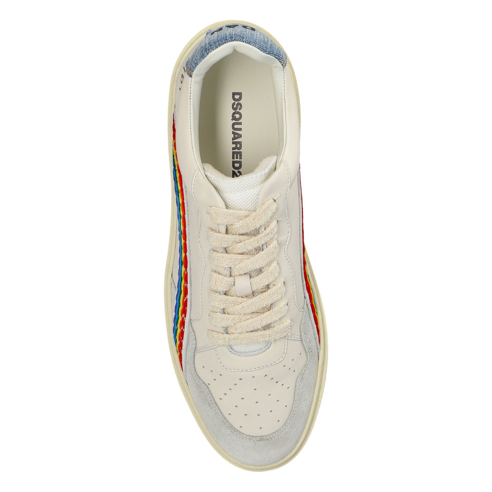 Dsquared2 DSQUARED2 Rider Cream Sneakers New And Authentic (Men's size Size US 12 / EU 45 - 5 Thumbnail