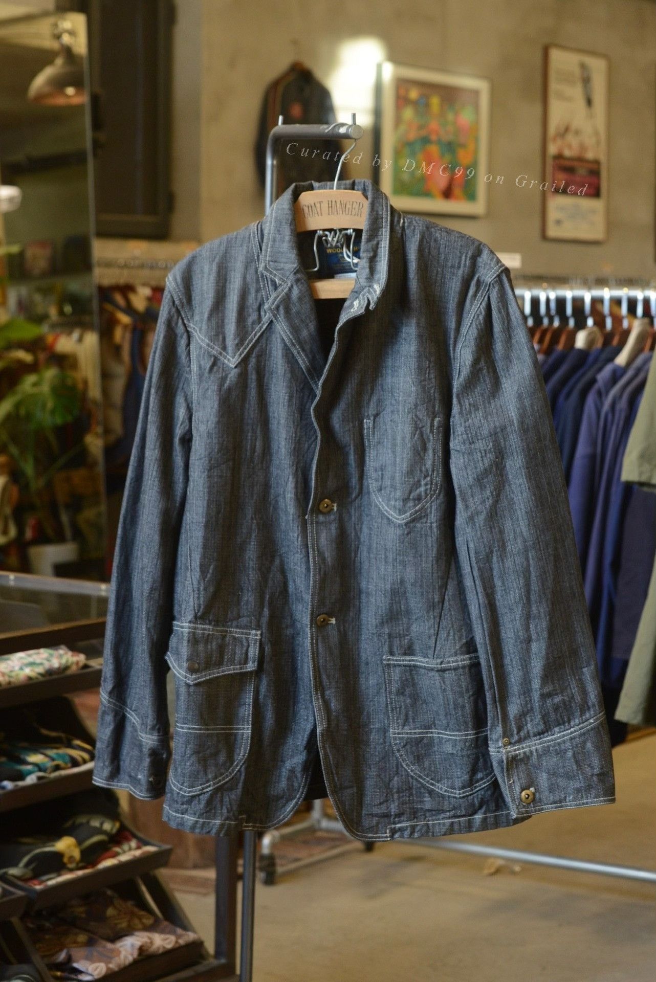 Woolrich Woolen Mills Woolrich Gray Double Pocket Denim Jacket Size US L / EU 52-54 / 3 - 1 Thumbnail